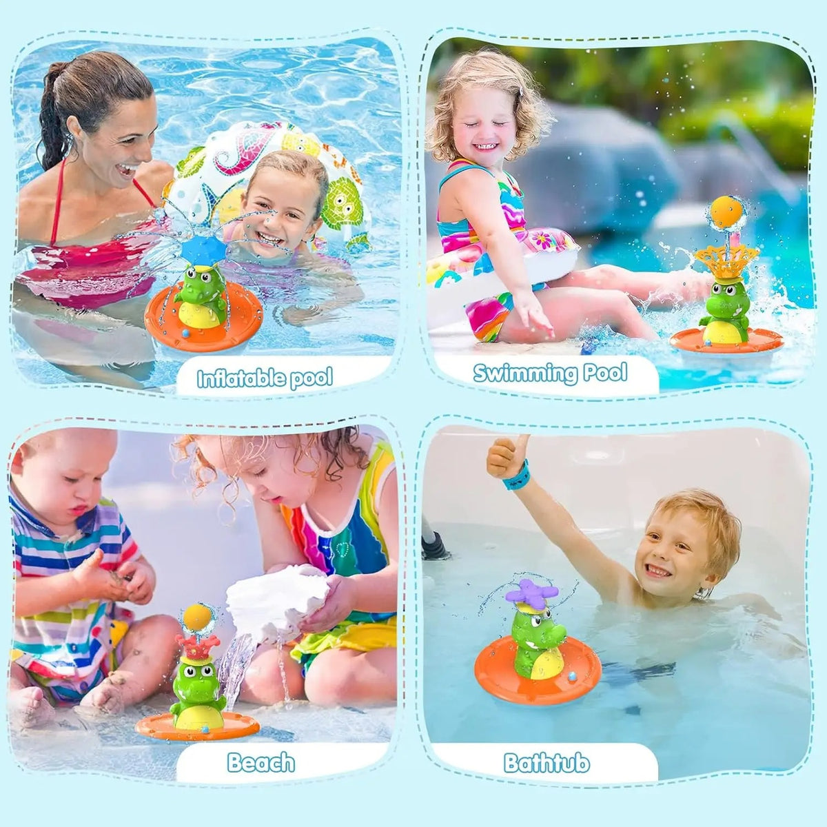 Automatic Water Sprinkler Crocodile Bath Toy