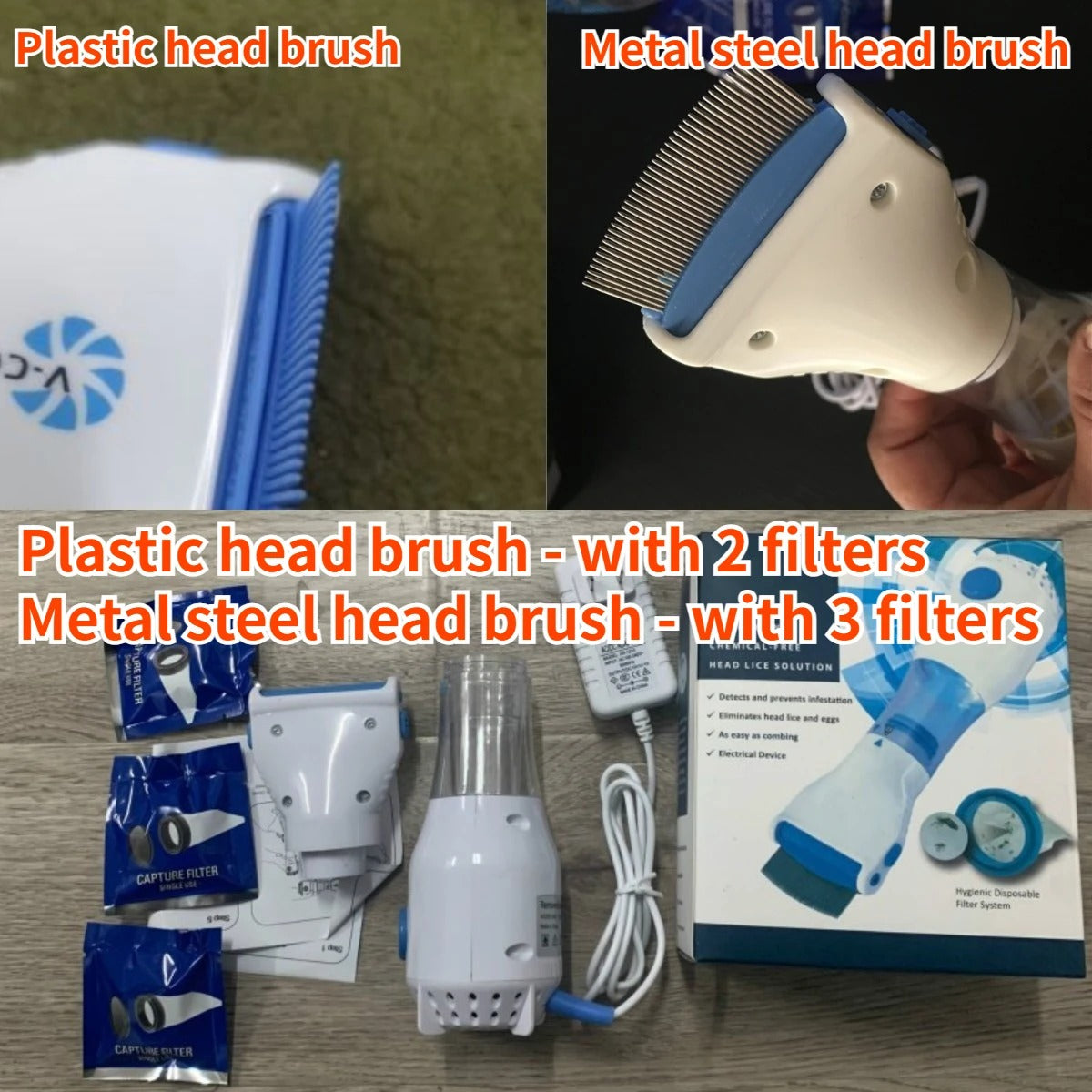 Electric Anti Lice Comb 3 in 1 Multifunctional