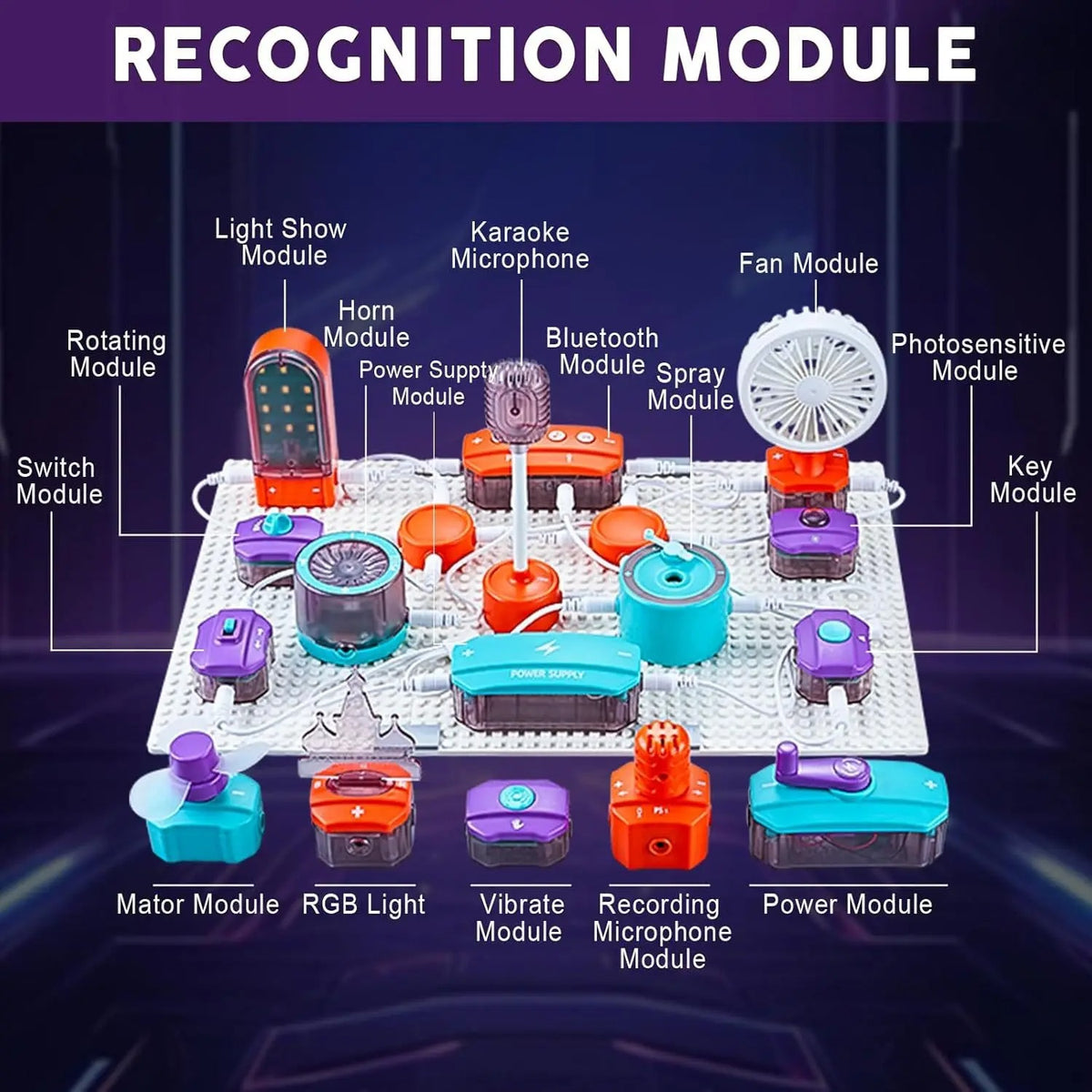 Kids Activity  Electronic Circuit Building Blocks Kit