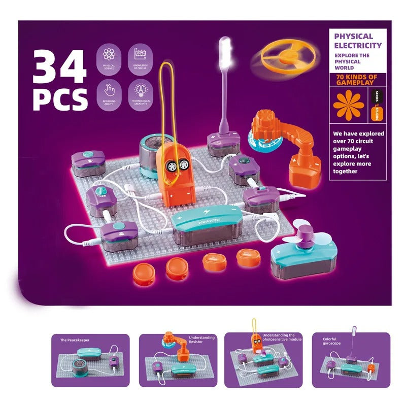 Kids Activity  Electronic Circuit Building Blocks Kit