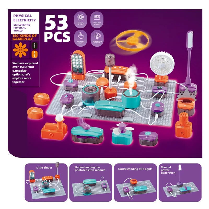 Kids Activity  Electronic Circuit Building Blocks Kit