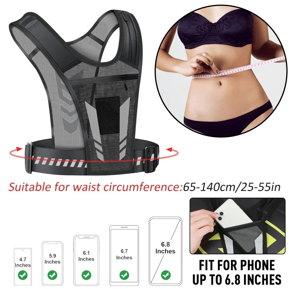 Reflective Running Phone Vest