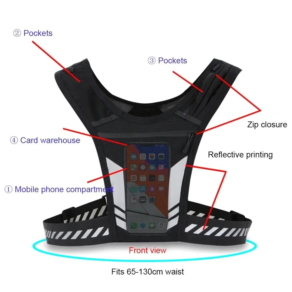 Reflective Running Phone Vest